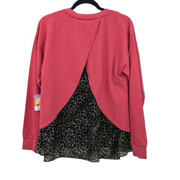 Wonder Woman 1984 Twofer Sweatshirt Size L Distressed Leopard Grunge Y2K Comics - Picture 2 of 11